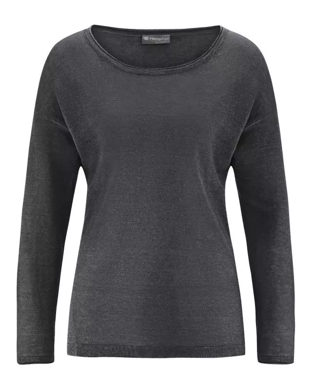 HempAge Hanf Sommerpullover - Farbe anthrazit aus 100% Hanf