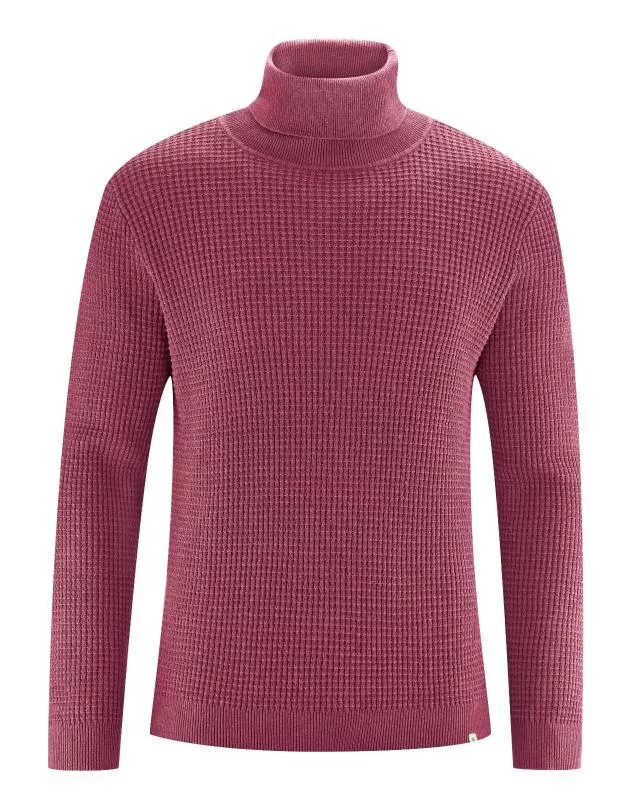 HempAge Hanf Rollkragenpullover - Farbe tinto aus Hanf und Bio-Baumwolle