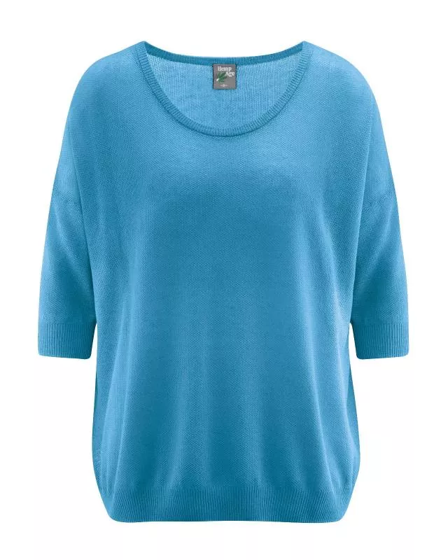 HempAge Hanf Pullover - Farbe atlantic aus Hanf und Bio-Baumwolle