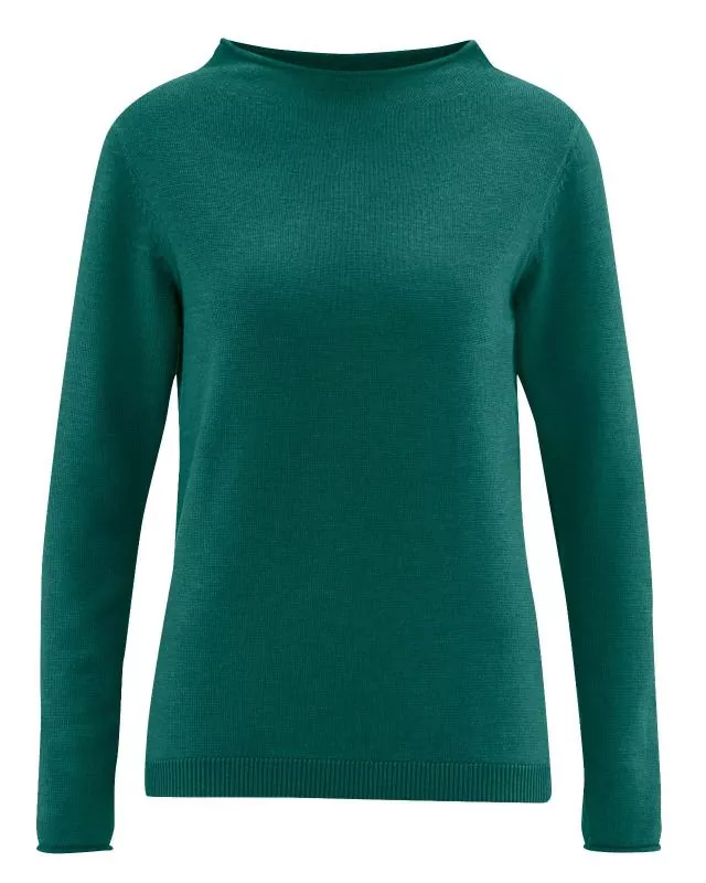 HempAge Hanf Pullover - Farbe spruce aus Wolle und Bio-Baumwolle