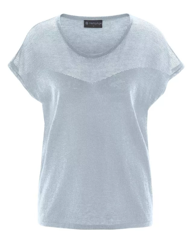 HempAge Hanf Strickshirt - Farbe platinum aus Hanf und Bio-Baumwolle