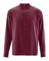 HempAge Hanf Stehkragen Hemd - Farbe rioja aus Hanf und Bio-Baumwolle