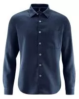 HempAge Hanf Hemd - Farbe navy aus Hanf und Bio-Baumwolle