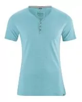 HempAge Hanf T-Shirt Kurt - Farbe turquoise aus Hanf und Bio-Baumwolle