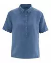 HempAge Hanf Bluse - Farbe blueberry aus 100% Hanf
