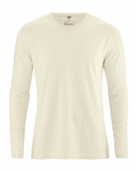 HempAge Hanf Langarm Shirt Diego - Farbe natur aus Hanf und Bio-Baumwolle