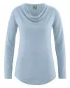 HempAge Hanf Langarm Shirt Rhianna - Farbe clearsky aus Hanf und Bio-Baumwolle