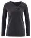 HempAge Hanf Langarmshirt - Farbe black aus Hanf und Bio-Baumwolle