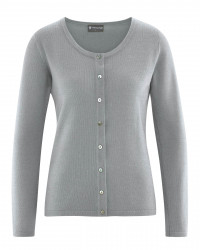 HempAge Strickcardigan - Farbe rock aus Wolle und Bio-Baumwolle